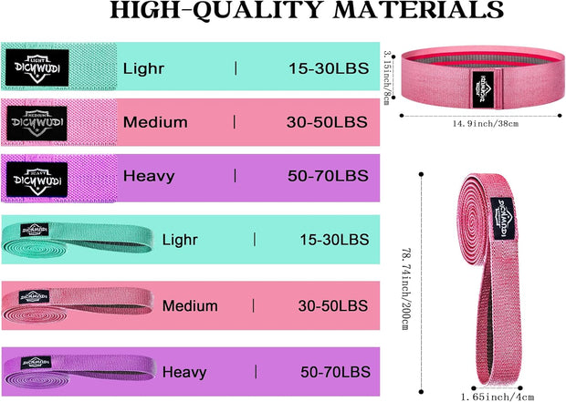 Pilates Essentials Kit for Home Women, Pilates Equipment for Workouts, 6 Fabric Resistance Bands, 12 Inch Magic Circle Yoga Ring, Mini Exercise Ball, Great Exercise Equipment