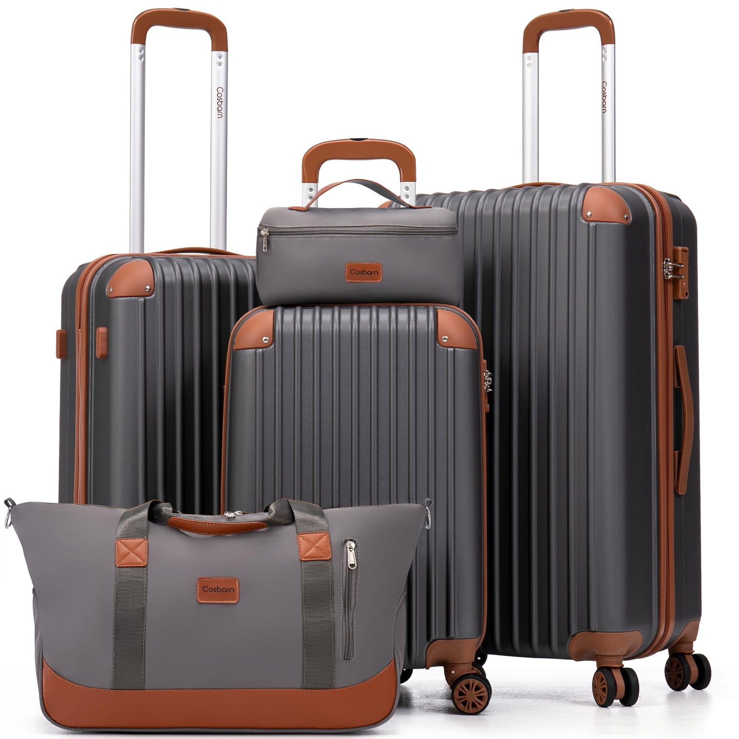 Luggage Sets 5 Piece Suitcases with Wheels, Suitcase Set ABS Hard Case Luggage with TSA Lock Spinner Wheels Durable Travel Luggage