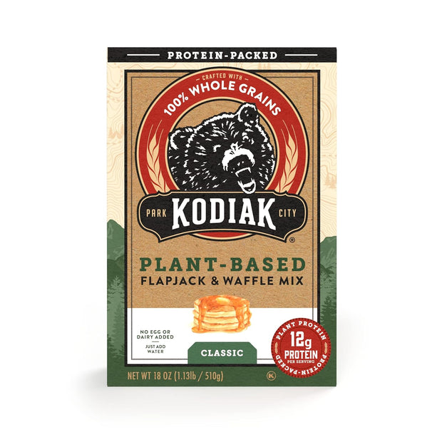 Kodiak Cakes Plant Based Flapjack, Pancake & Waffle Mix, Classic, High Protein,100% Whole Grains (Pack of 6)