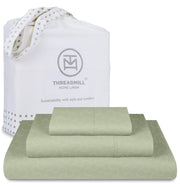 Threadmill 5-Star Hotel 500 Thread Count Best Bed Sheets, 100% Cotton Sheets Set for Queen Bed, Smoother Than Egyptian Cotton Claims, 4 Pc Set with Deep Pockets (Dark Grey)