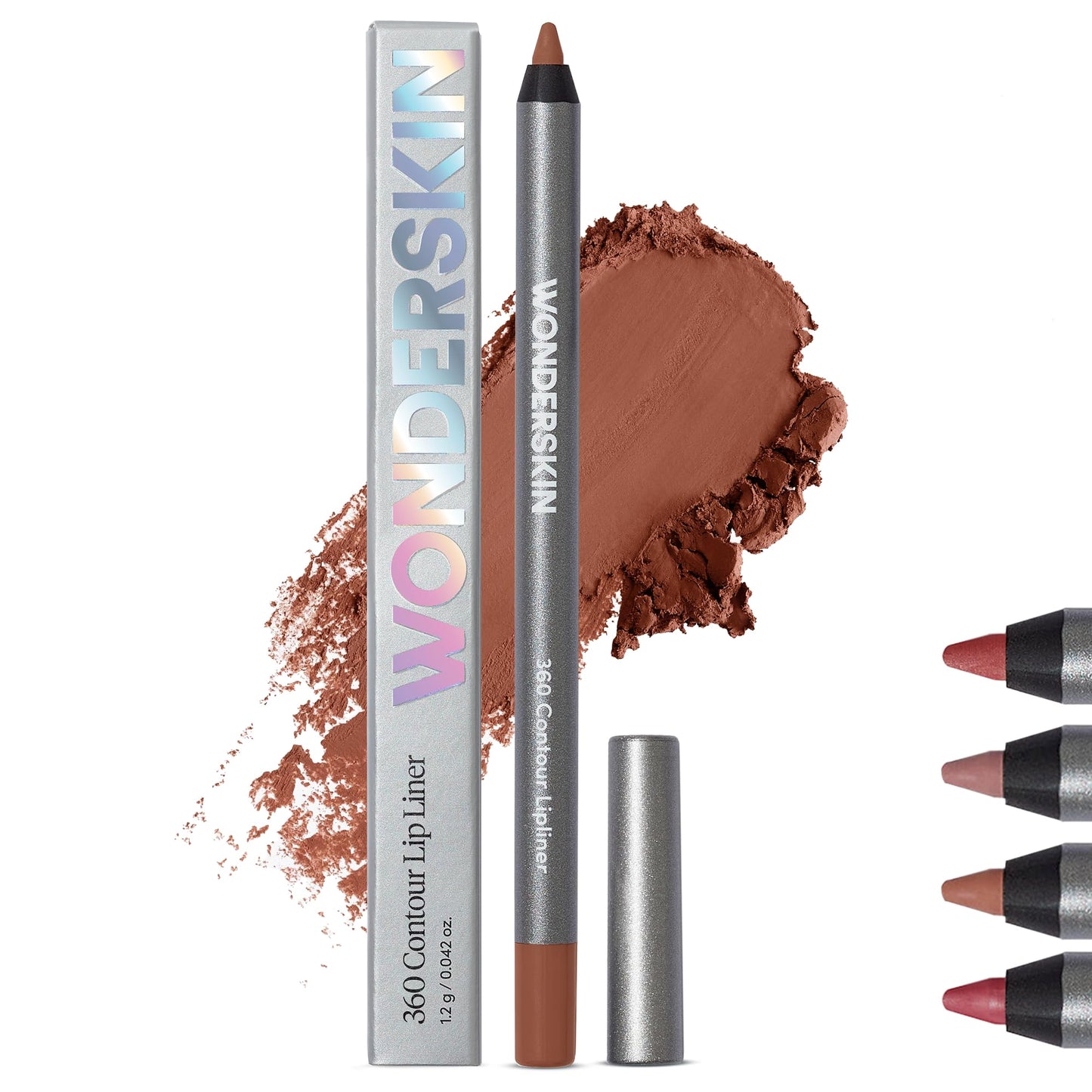 Wonderskin Lip Liner Pencil - 360 Contour Lipliner, Long Lasting, Sharpenable, Waterproof and Transfer-Proof Nude Lip Liner Pencil (Blush)