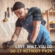 Shoulder Brace - Support & Injury Prevention Brace- Joint Pain Releaser- Shoulder Compression Wrap Strap - Adjustable Injury Accessories for Shoulders - Premium Quality Strap by FIGHTECH (Pink, L-XL)