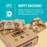 Lenka Bars - Peanut Butter & Chocolate Snack Bars, Gluten Free, High Fiber, Kosher, Wholesome, No Artificial Flavors, Individually Wrapped - 12 Pack