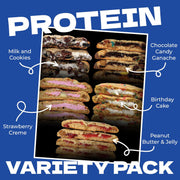 My Cookie Dealer Protein Cookies, Variety Pack (5-Pack, 2.2oz Each) - 15-17g of Protein per Cookie - Individually Wrapped Travel Snacks