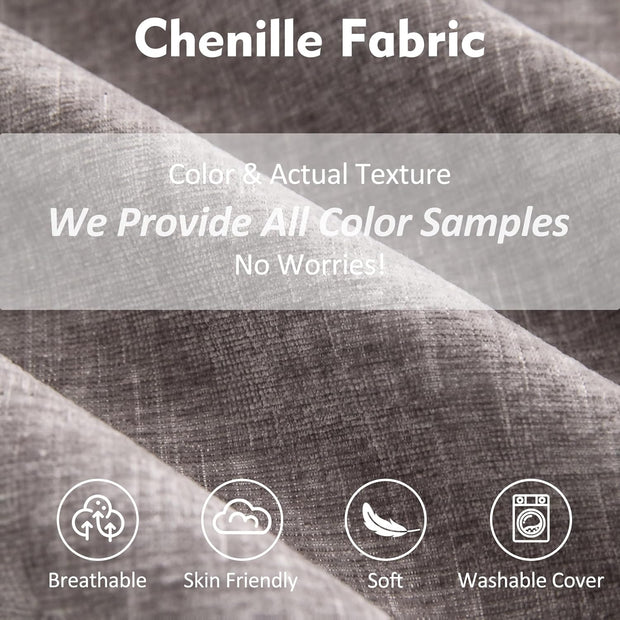 108" U Shaped Couch, Modular Sectional Sofa, 3-Seater Comfy Cloud Couch with Movable Ottoman, Deep Seat Couches for Living Room, Chenille, Slate