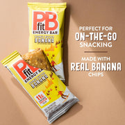 PBfit Peanut Butter Banana Energy Bars, 11g Protein, 5g Fiber, Gluten Free, Vegan, Plant-Based, Non-GMO, 2.1 Oz (Pack of 12)