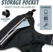 JoyPlus Adjustable Weight Vest,Strength Training Running Vest, Workout Equipment, Sport Exercise, Fitness, Weight Loss for Men 12LB, Women 8LB, Velcro or Buckle