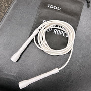 | White PVC Jump Ropes for Fitness 5MM | w/Unbreakable ABS Handles/Indoor/Outdoor Adjustable Speed Jump Rope | Skipping Rope for Men & Women & Boxing Jump Rope