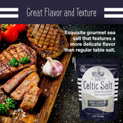 Le Marinier French Sea Salt Grey Coarse, 1.1lb - 18oz. Mineral Rich 100% Natural and Unrefined Celtic Salt Organic. Hand Harvested Mineral Sea Salt, Sel Gris (1.1lb Grey Coarse)