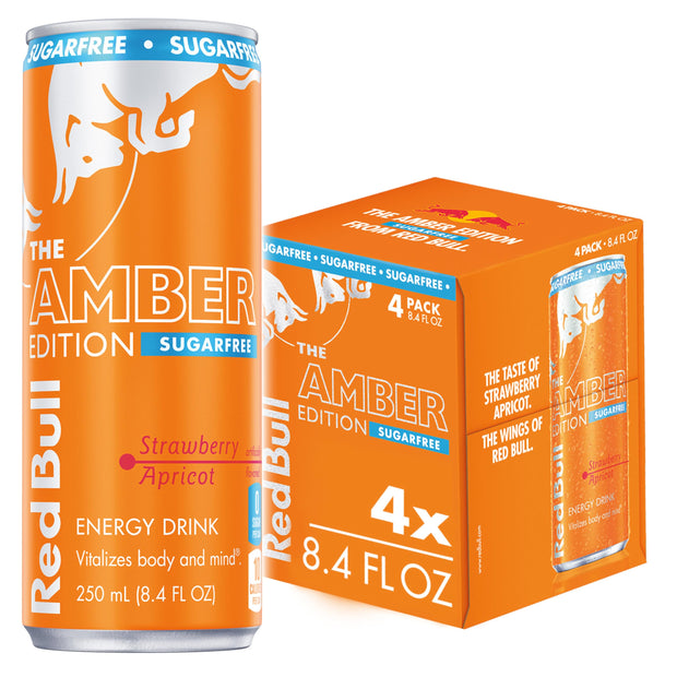 Red Bull Red Edition Sugar Free Energy Drink, Watermelon, with 80mg Caffeine plus Taurine & B Vitamins, 8.4 Fl Oz, 6 Packs of 4 Cans (Pack of 24)