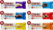 think! Protein Bars, High Protein Snacks, Gluten Free, Kosher Friendly,Variety Pack, Nutrition Bars, 2.1 Oz per Bar, 12 Count (Packaging May Vary)