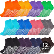 Pilates Grip Socks for Women Men Cute Non Slip Grippy Socks Woman for Yoga Barre Trampoline Hospital