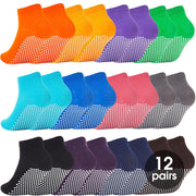 Pilates Grip Socks for Women Men Cute Non Slip Grippy Socks Woman for Yoga Barre Trampoline Hospital