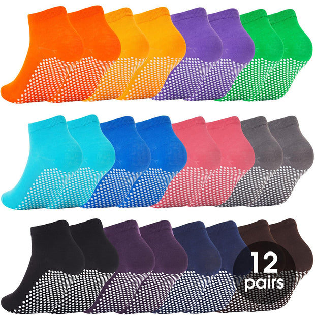 Pilates Grip Socks for Women Men Cute Non Slip Grippy Socks Woman for Yoga Barre Trampoline Hospital