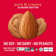 Octonuts Dry Roasted Pure Almond Nut Butter 16oz - Pure Creamy Nut Butter - Gluten Free, Vegan, Kosher, Paleo, Non-GMO Nut Butters Single Ingredient