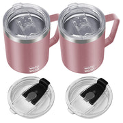 WETOWETO 14 oz Coffee Mug, Vacuum Insulated Camping Mug with Lid, Double Wall Stainless Steel Travel Tumbler Cup, Thermal Coffee Mug, Powder Coated Navy Blue