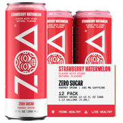 ZOA Zero Sugar Energy Drinks, Tropical Punch - Sugar Free with Electrolytes, Healthy Vitamin C, Amino Acids, Essential B-Vitamins, and Caffeine from Green Tea - 16 Fl Oz (12-Pack)