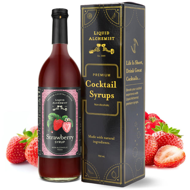 Liquid Alchemist Raspberry Syrup for Drinks - Real Ingredients Make our Raspberry Puree for Drinks the Perfect Drink Mixer - Our Cocktail Syrup is Non-GMO & Vegan (25.4 oz)