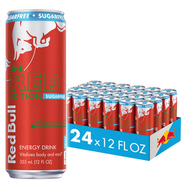 Red Bull Amber Edition Sugar Free Energy Drink, Strawberry Apricot, with 80mg Caffeine plus Taurine & B Vitamins, 8.4 Fl Oz, 6 Packs of 4 Cans (Pack of 24)
