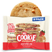 My Cookie Dealer Protein Cookies, Variety Pack (5-Pack, 2.2oz Each) - 15-17g of Protein per Cookie - Individually Wrapped Travel Snacks