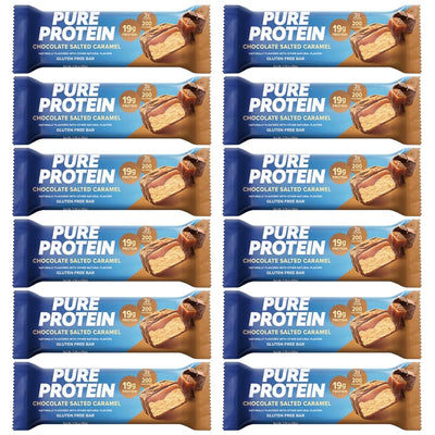 Pure Protein Bars, High Protein, Nutritious Snacks to Support Energy 1.75 oz Low Sugar, Gluten Free 12 Count Salted Chocolate Caramel