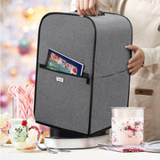 LUXJA Dust Cover Compatible with Ninja CREAMi NC501, NC301, NC299AMZ, Ice Cream Maker Dust Cover Compatible with Ninja Ice Cream Maker Machine with Accessories Pockets, Gray