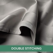 King Sheets by Pure Bamboo, Genuine 100% Organic Viscose Derived from Bamboo Bed Sheet Set, Luxuriously Soft & Cooling, Double Stitching, Lifetime Quality Promise (King, Jacquard Silver)