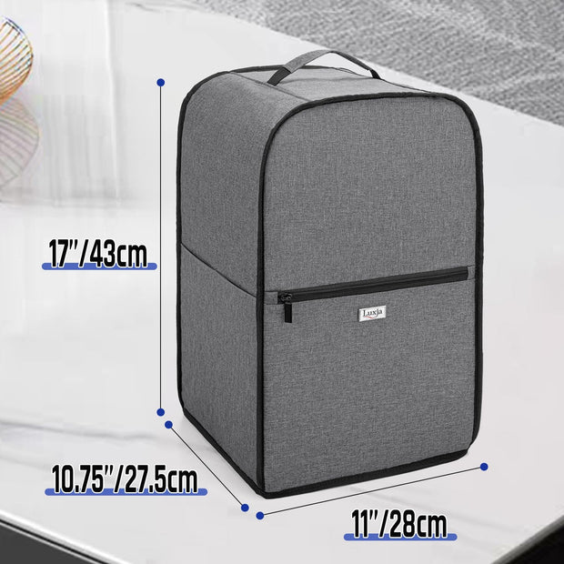 LUXJA Dust Cover Compatible with Ninja CREAMi NC501, NC301, NC299AMZ, Ice Cream Maker Dust Cover Compatible with Ninja Ice Cream Maker Machine with Accessories Pockets, Gray