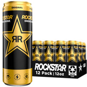 Rockstar, Boom Energy Drink with Caffeine and Taurine Packaging May Vary, Whipped Strawberry, 16 Fl Oz (Pack of 12)
