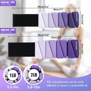 Wrist Weights for Women At Home Ankle Weights Set of 2 (1 lb /2 Lbs Each) Adjustable Weighted Wristbands Arm Leg Weights for Women Men Suitable for Walking Swimming Running Pilates Yoga Gym