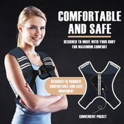 Weighted Vest Men or Women - 5/10/15/20/25/30lbs Weights with Reflective Stripe, Weighted Vest for Workout Equipment for Strength Training Running - Walking Weight Loss