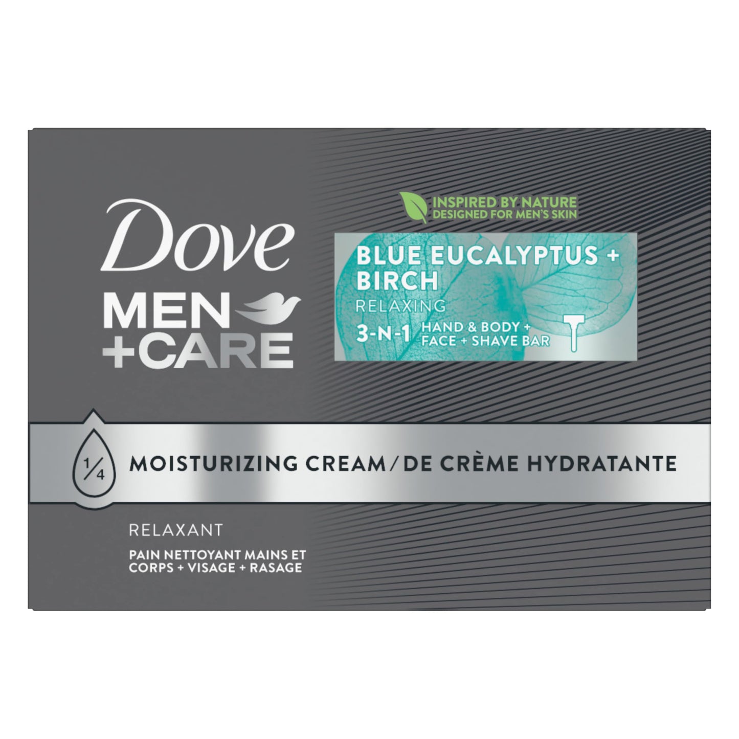Dove Men+Care Body and Face Bar To Clean and Hydrate Skin Body and Facial Cleanser More Moisturizing Than Bar Soap 3.75 oz 8 Bars (Pack of 1)