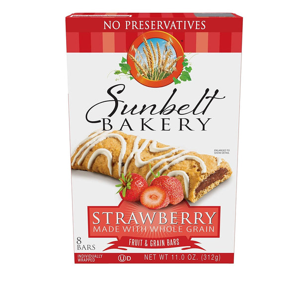 Sunbelt Bakery's Strawberry Fruit & Grain Bars, 5 Boxes, No Preservatives (40 Bars)