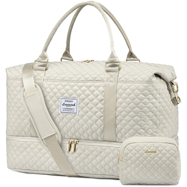 LOVEVOOK Travel Duffle Bag,Weekender Bags for Women with Shoe Compartment，Carry on Overnight Bag with Toiletry Bag,Gym Duffel Bag with Wet Pocket, Hospital Bags for Labor and Delivery