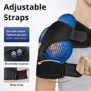 Shoulder Brace - Support & Injury Prevention Brace- Joint Pain Releaser- Shoulder Compression Wrap Strap - Adjustable Injury Accessories for Shoulders - Premium Quality Strap by FIGHTECH (Pink, L-XL)