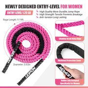 Weighted Jump Rope for Women, 1.25LB Heavy Skipping Rope for Exercise with Training Poster, 9.2FT Weight Fitness Jump Rope for Improve Strength, Building Muscle & Total Body Workout Equipment