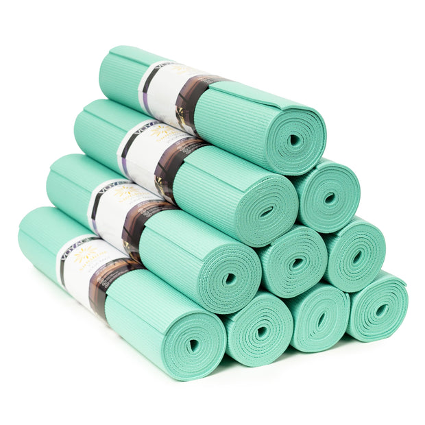 Sunshine Yoga Voyage Yoga Mat, 10 Pack, 72" x 24" Professional Studio and Gym Bulk Yoga Mats, 5mm Thick, Durable, Anti-Tear, Non Slip Fitness and Exercise Mats