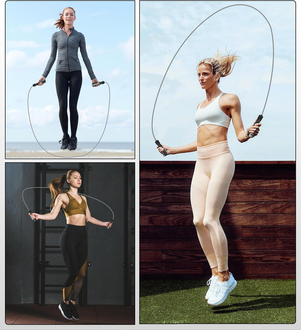 Jump Rope for Women Men, Fitness Jumprope for Women Workout, Adjustable Adult Exercise Skipping Rope