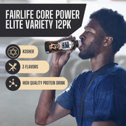 Worldwide Nutrition Bundle Compatible with Fairlife Core Power Elite 42g High Protein Milkshake - Chocolate, Strawberry, Vanilla Protein Shake Ready to Drink - 14 Fl Oz (Pack of 12) & Keychain