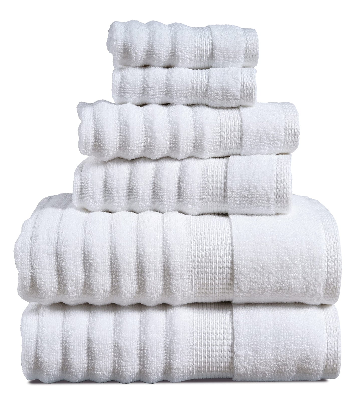 Lane Linen 100% Cotton Luxury Bath Towel Set - 18 Pieces - Ring Spun, Ultra Soft, Quick Dry & Extra Absorbent - 4 Bath, 8 Washcloths, 6 Bathroom Hand Towels - Machine Wash in Cold Water - Living Coral