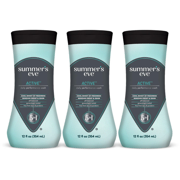 Summer's Eve Active Daily Performance All Over Feminine Body Wash, Feminine Wash pH Balanced, 12 fl oz
