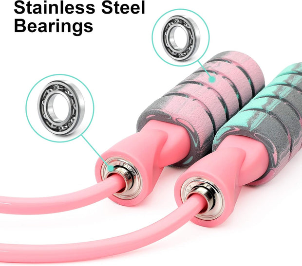 Jump Rope, Training Ropeless Skipping Rope for Fitness, Adjustable Weighted Cordless Jump Rope for Men Women Kids