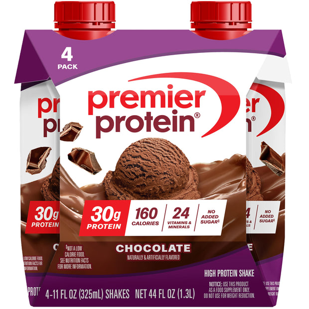 Premier Protein Shake, Cinnamon Roll, 30g Protein, No Added Sugar, 24 Vitamins & Minerals to Support Immune Health, 11 fl oz, 4 Pack (Packaging May Vary)