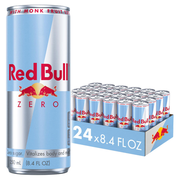 Red Bull Red Edition Sugar Free Energy Drink, Watermelon, with 80mg Caffeine plus Taurine & B Vitamins, 8.4 Fl Oz, 6 Packs of 4 Cans (Pack of 24)