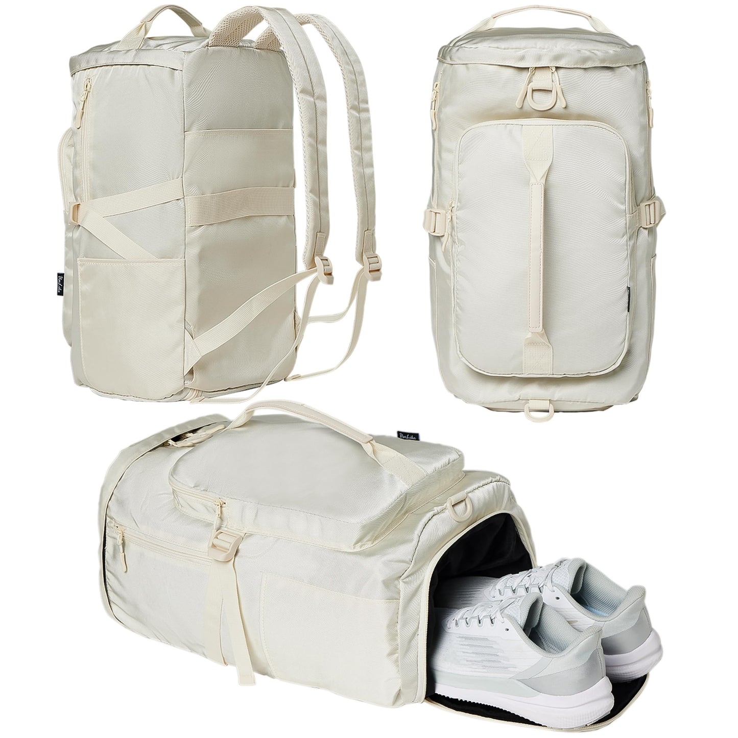 Gym Bag for Women Workout Gym Backpack with Shoe Compartment Sports Duffel Bag Multiple Pockets 30L (Grey Sage)
