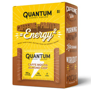 Quantum Energy Square: Energy Bar with Caffeine & 10g Protein. Delicious Healthy Snack On The Go. (Vegan, Gluten-free, Soy-free, Dairy-free) (Variety 12-Pack)