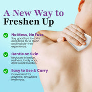 Zero Trace Travel Deodorant Wipes - 60 Count- 24 Hour Odor Control - Aluminum Free Hypoallergenic Mini Deodorant For Women and Men - Individually Wrapped Underarm & Body Wipes- Nature Bliss Trio