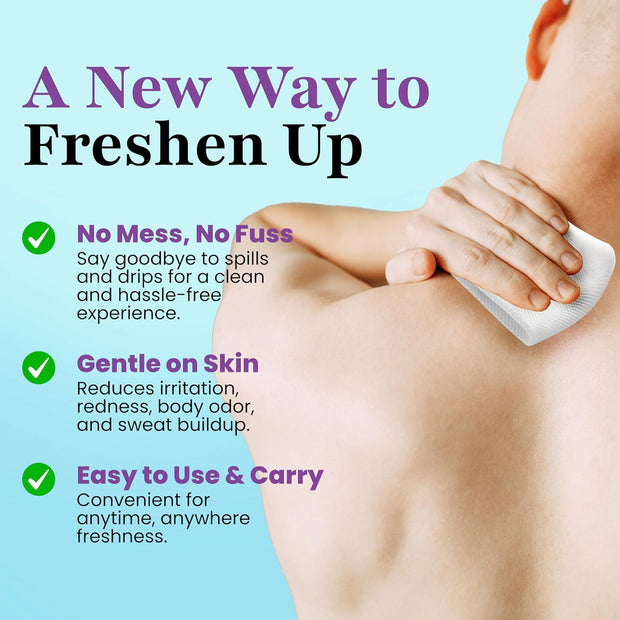 Zero Trace Travel Deodorant Wipes - 60 Count- 24 Hour Odor Control - Aluminum Free Hypoallergenic Mini Deodorant For Women and Men - Individually Wrapped Underarm & Body Wipes- Nature Bliss Trio