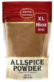 Spicy World Allspice Ground 16 Ounce - Huge 1 Pound Value Pack - All Spice Powder