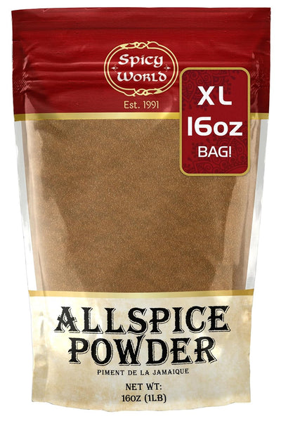 Spicy World Allspice Ground 16 Ounce - Huge 1 Pound Value Pack - All Spice Powder
